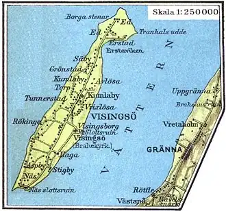 Kaart van Visingsö