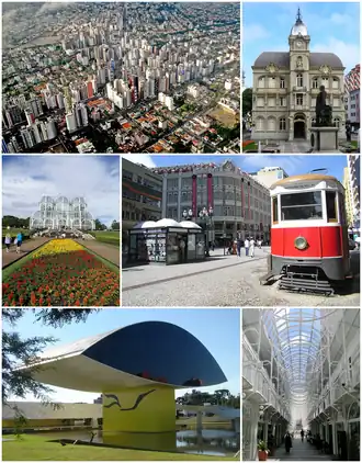 Een collage van Curitiba