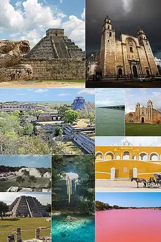Een collage van Yucatán