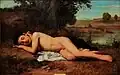Jeune baigneur endormi van Jean-Jacques Henner