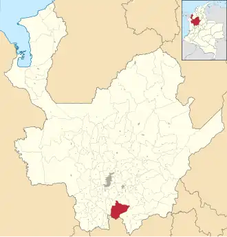 Locatie van Abejorral