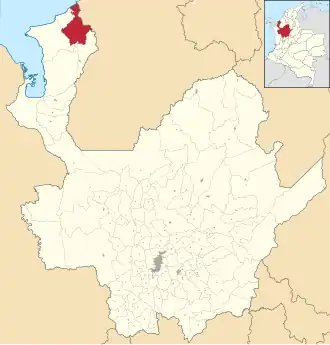 Locatie van Arboletes