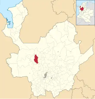Locatie van Buriticá