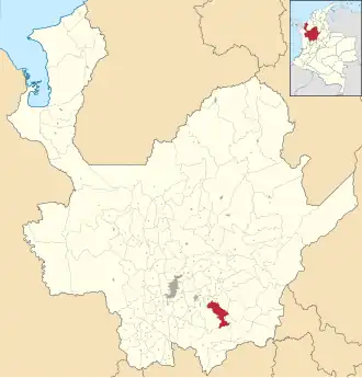 Locatie van Cocorná