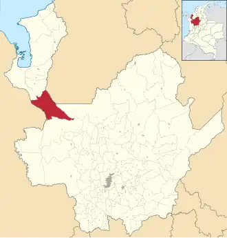 Locatie van Mutatá