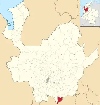 Locatie van Nariño