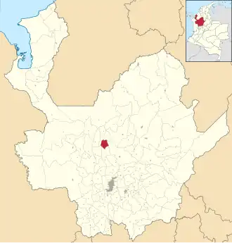 Locatie van San José de la Montaña