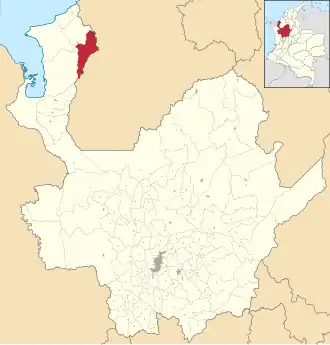 Locatie van San Pedro de Urabá
