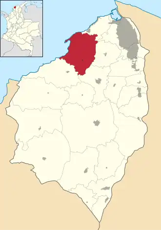 Locatie van Tubará