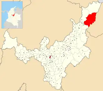 Locatie van Güicán