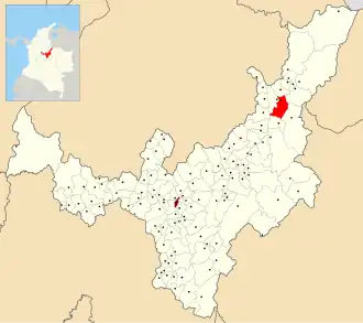 Locatie van La Uvita