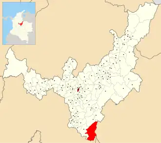 Locatie van San Luis de Gaceno