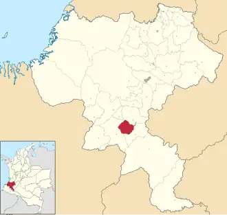 Locatie van Almaguer