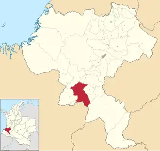 Locatie van Bolívar