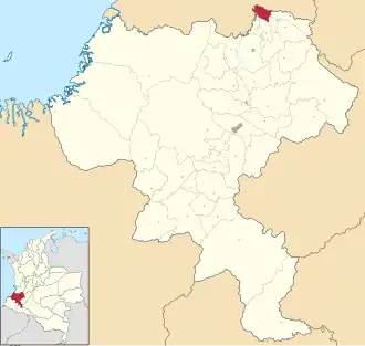 Locatie van Puerto Tejada