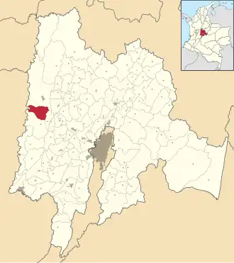 Locatie van Chaguaní