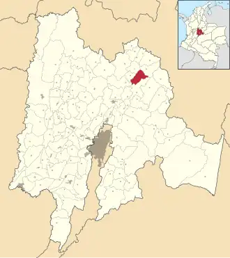 Locatie van Cucunubá