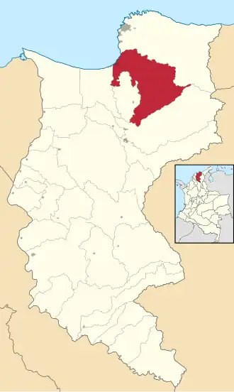 Locatie van Ciénaga