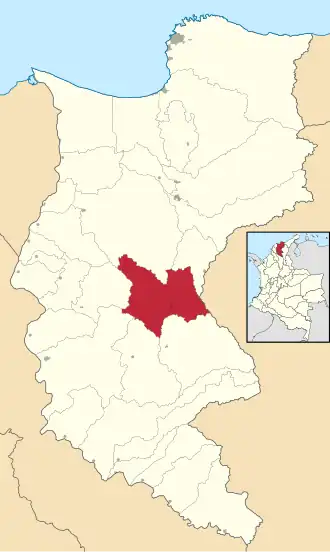 Locatie van Sabanas de San ángel