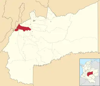 Locatie van Cubarral