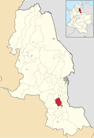 Locatie van Pamplonita