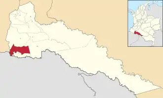 Locatie van Valle del Guamuez