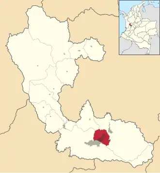 Locatie van Dosquebradas