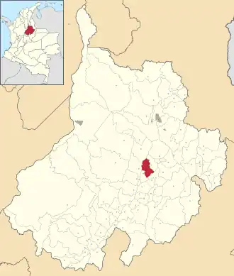 Locatie van Barichara