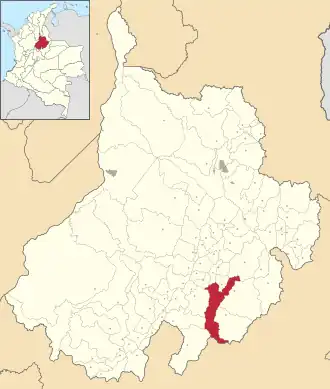 Locatie van Charalá