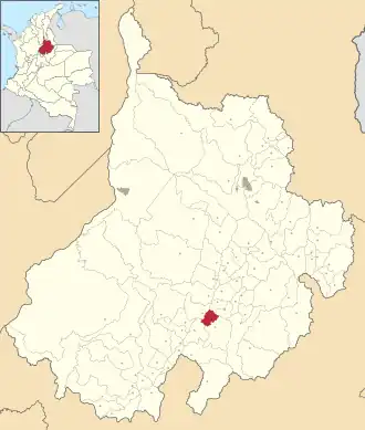 Locatie van Guapotá