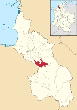 Locatie van El Roble