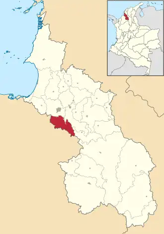 Locatie van Sampués