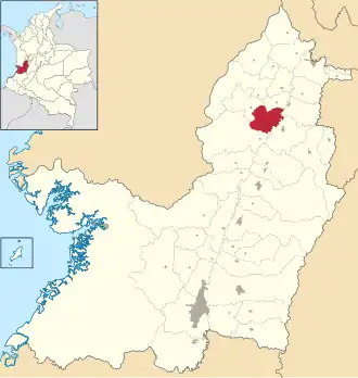 Locatie van Roldanillo