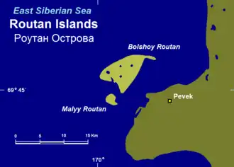 Kaart van Rooetaneilanden