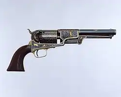 Colt Dragoon percussierevolver, model 3, serienummer 12406 (ca. 1853)