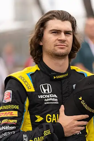 Colton Herta in 2021 bij de GP van Long Beach
