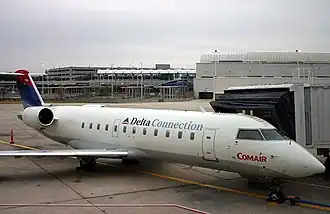 Comair Bombardier CRJ100 in de kleuren van Delta Connection