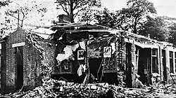 Kazerne na het bombardement op 10 mei 1940