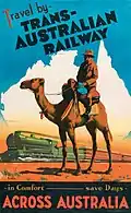 poster 'Trans-Australian Railway' circa 1940
