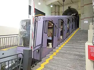 De cabine bij het benedenstation van Como