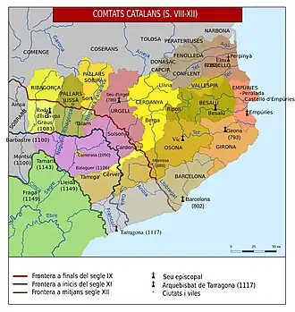 Catalaanse graafschappen (8e-12e eeuw) ■&nbsp;Graafschap Girona