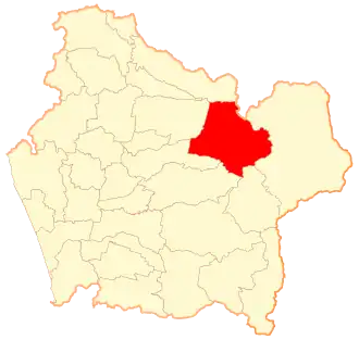 Kaart van Curacautín