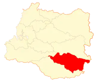 Kaart van Lago Ranco