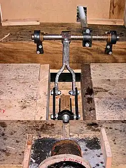 Overbrenging zwichtstang naar zwichtstok