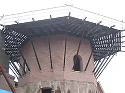 Onderkant stelling van de Concordia molen met buitensluiting