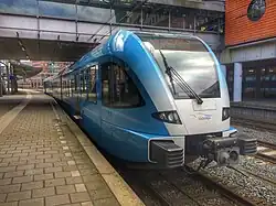 Het enige GTW-treinstel dat dienst deed op de Valleilijn te Amersfoort