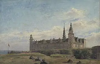 Het slot Kronborg, 1834