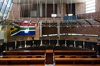 Rechtszaal van het Constitutioneel Hof van Zuid-Afrika