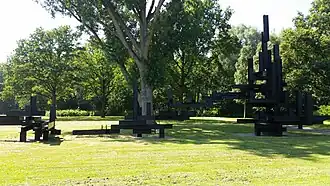 Constructie H-Balk DIN 30 vanaf de weg gezien (juni 2018)