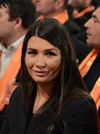 Elena Băsescu tijdens een PD-L conventie in 2013.